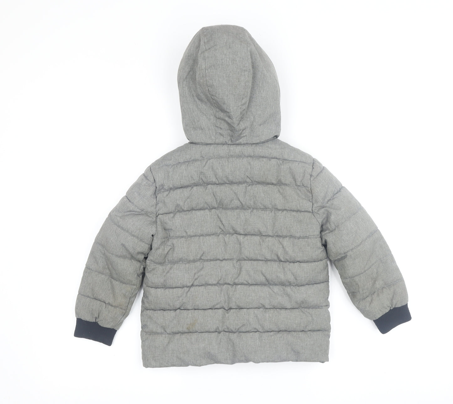 Boys Grey Batman Puffer Jacket 3-4 Years Hooded Winter