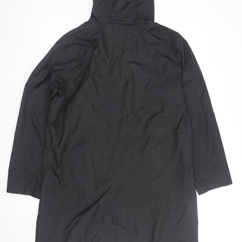 BHS Women's Black Rain Coat Size 18, Hooded & Waterproof