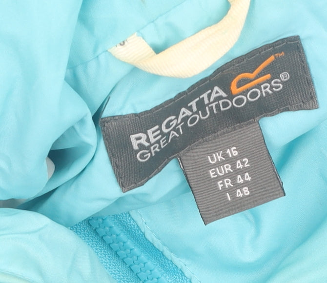 Regatta Women's Blue Waterproof Jacket Size 16