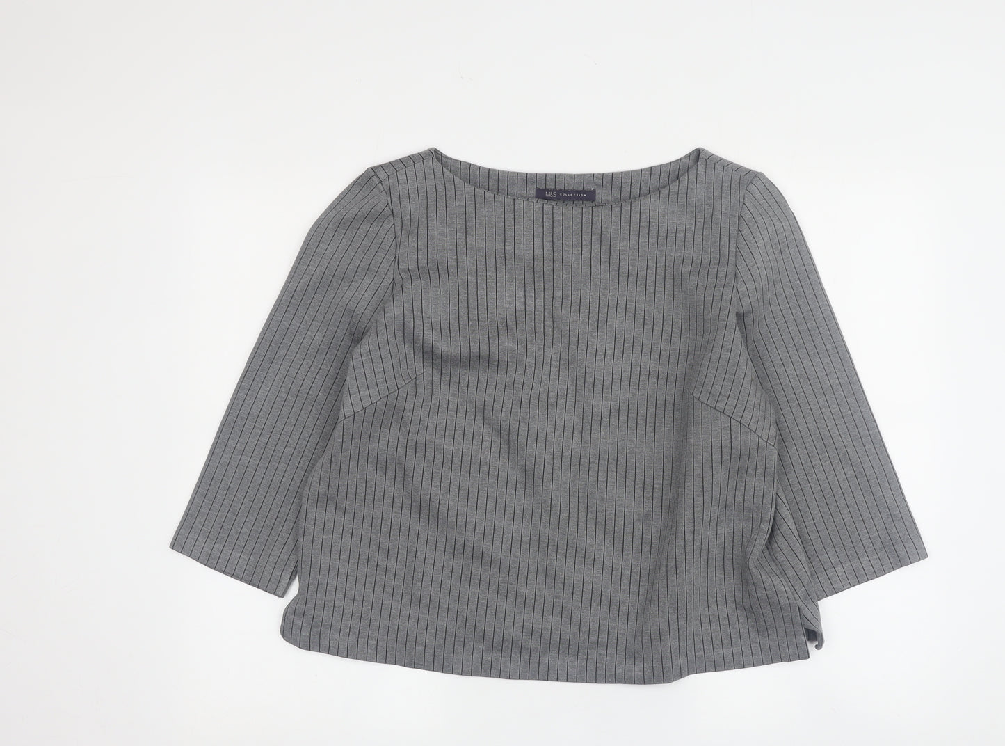 Marks and Spencer Women's Grey 3/4 Sleeve Top