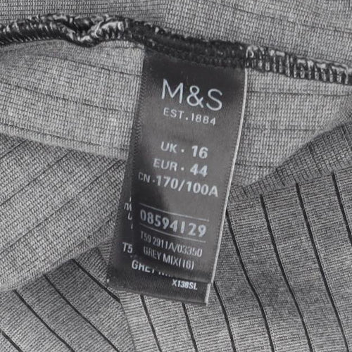 Marks and Spencer Women's Grey 3/4 Sleeve Top