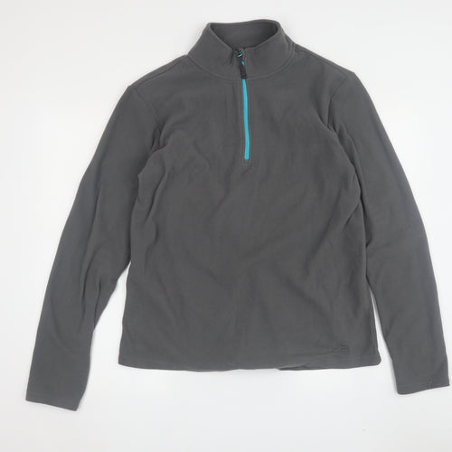 Peter Storm Unisex Grey 1/4 Zip Fleece Sweatshirt 16