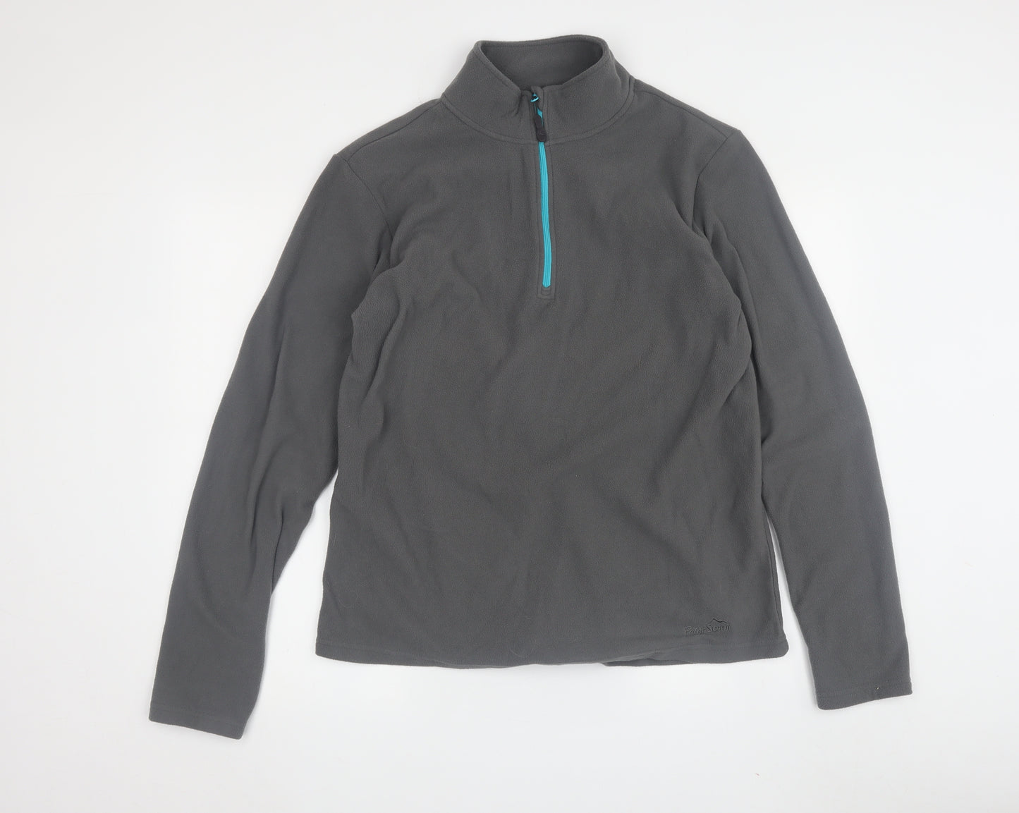 Peter Storm Unisex Grey 1/4 Zip Fleece Sweatshirt 16