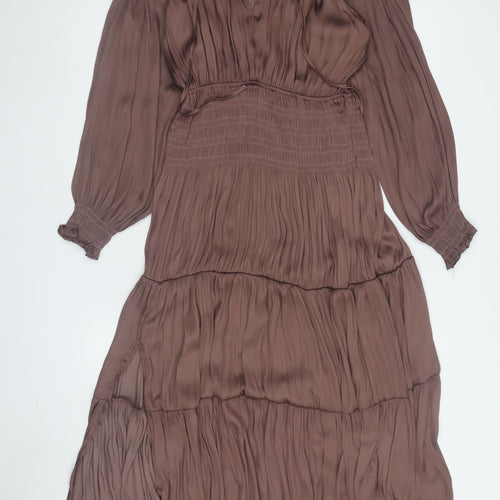 FOREVAYOUNG Women's Brown Long Sleeve Dress