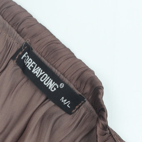 FOREVAYOUNG Women's Brown Long Sleeve Dress