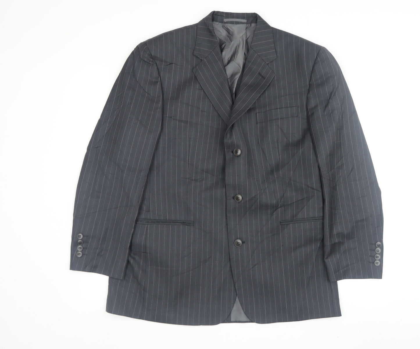 Pierre Cardin Men's Grey Striped Blazer 40S