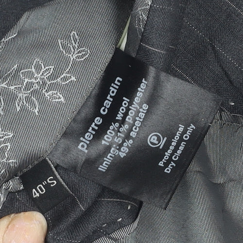 Pierre Cardin Men's Grey Striped Blazer 40S