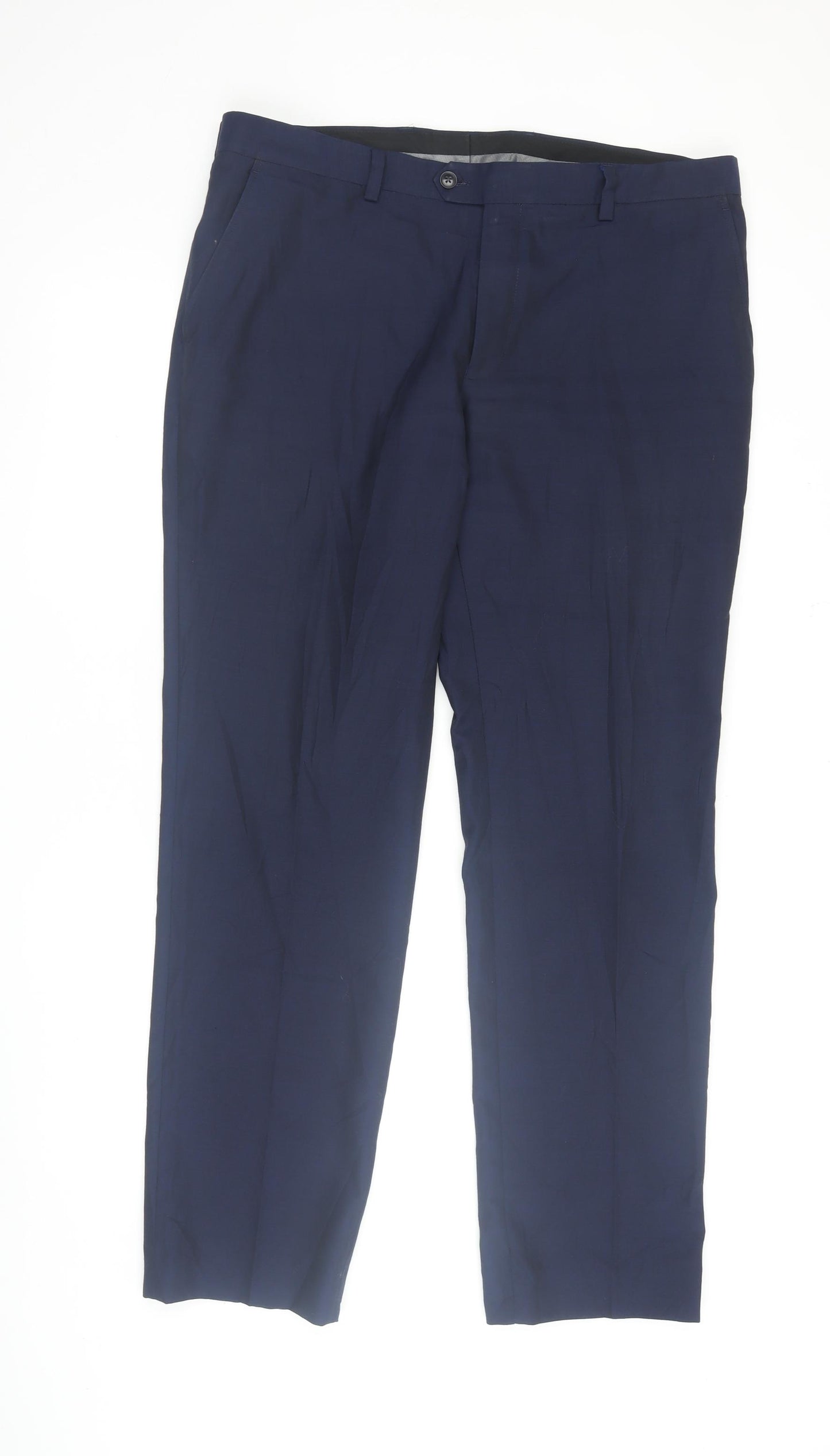Next Men's Blue Dress Pants, Size 36W x 31L, Regular Fit