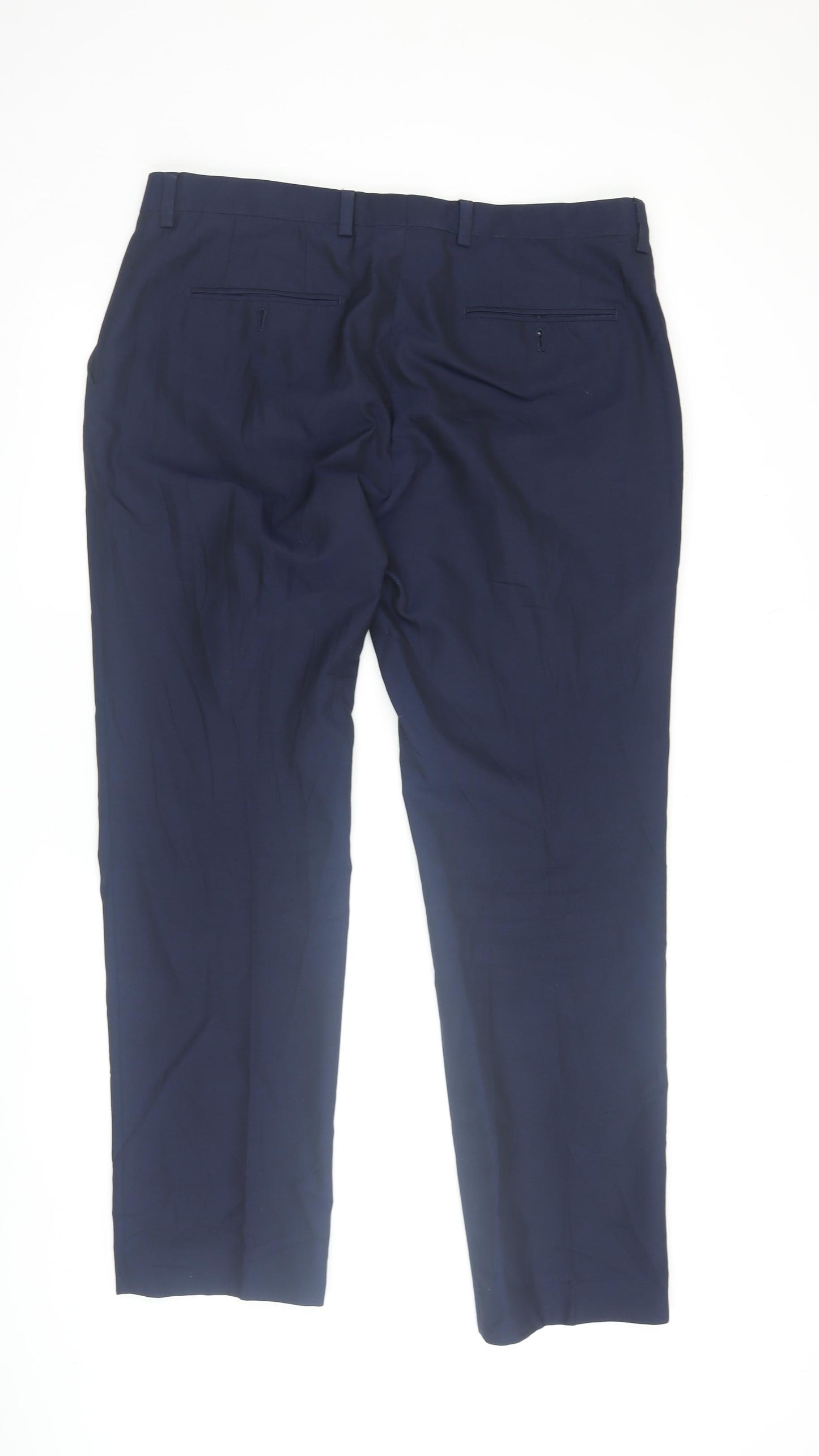 Next Men's Blue Dress Pants, Size 36W x 31L, Regular Fit