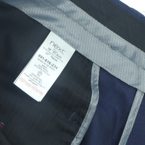 Next Men's Blue Dress Pants, Size 36W x 31L, Regular Fit