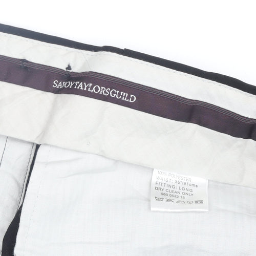 Savoy Taylors Guild Men's Black Dress Pants, Size 36