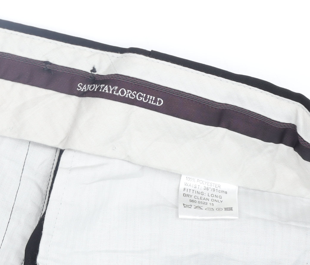 Savoy Taylors Guild Men's Black Dress Pants, Size 36