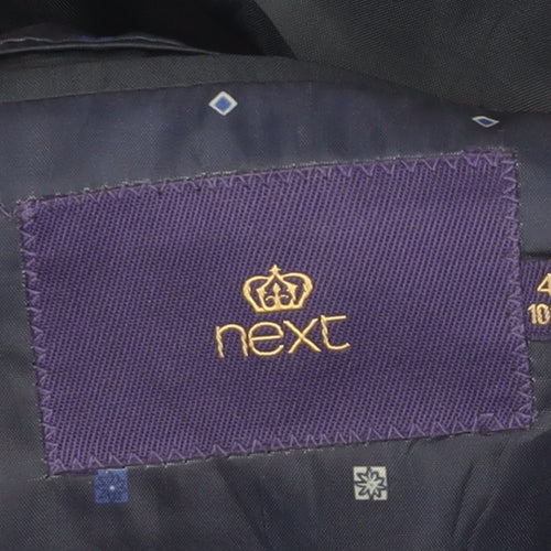 Next Men's Blue Check Blazer, 40S, Formal