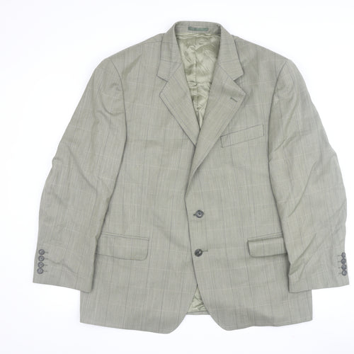 Magee Men's Grey Check Blazer 44S Single-Breasted