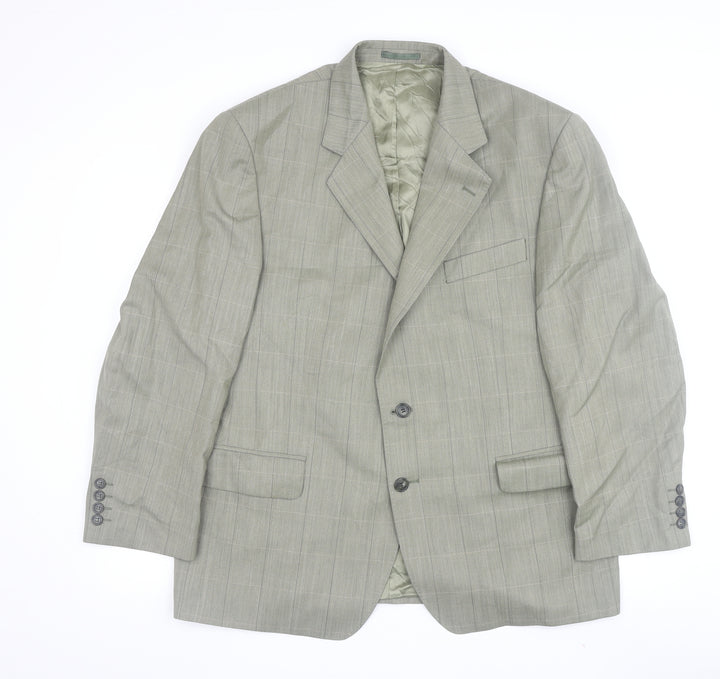 Magee Men's Grey Check Blazer 44S Single-Breasted