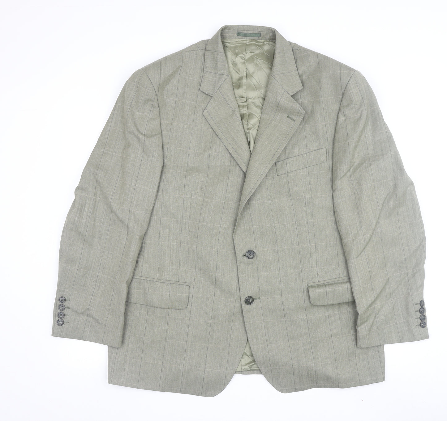 Magee Men's Grey Check Blazer 44S Single-Breasted