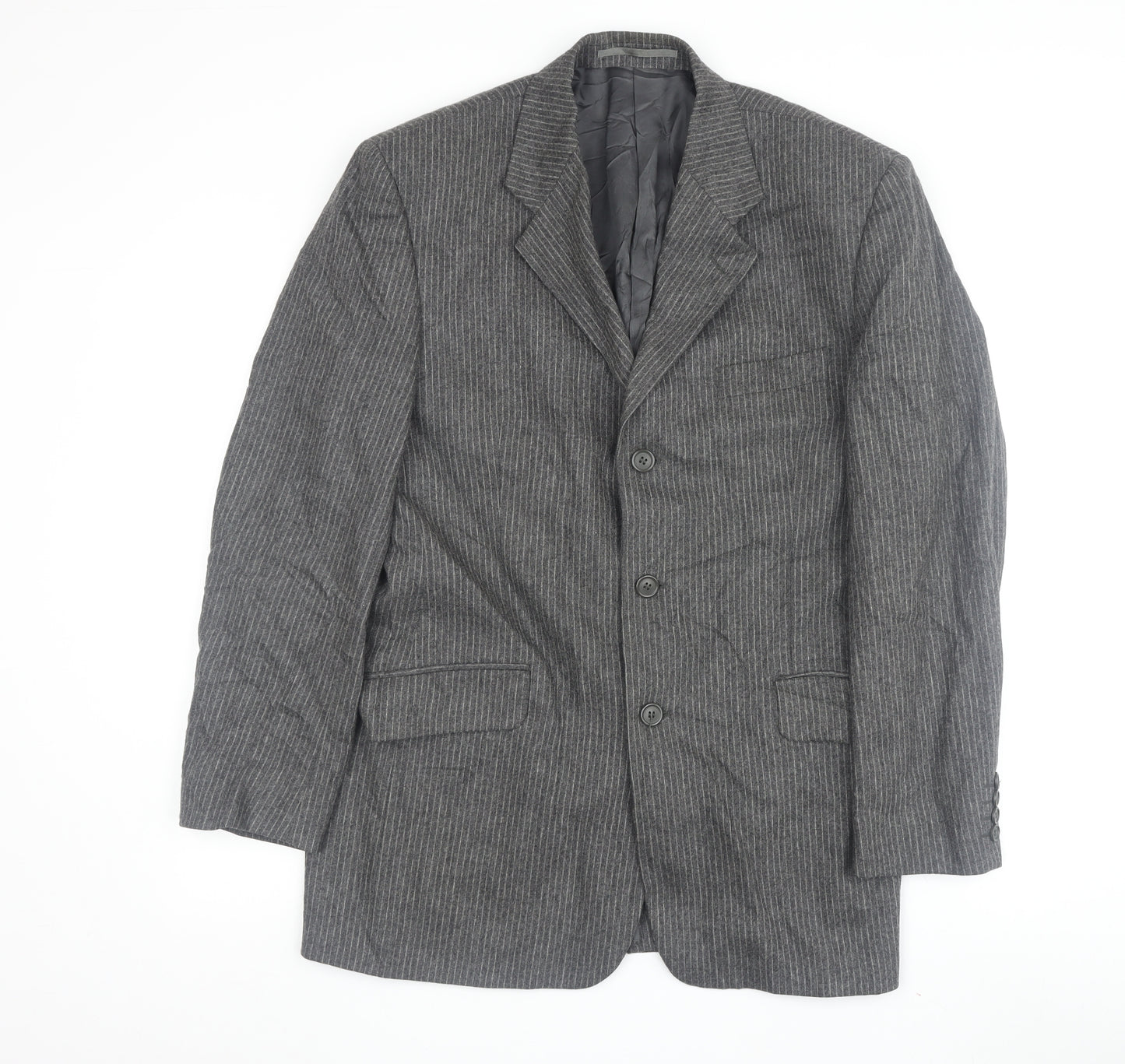 Salvatore Giovanni Men's Grey Wool Blazer, Size 40R