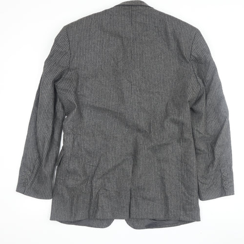 Salvatore Giovanni Men's Grey Wool Blazer, Size 40R