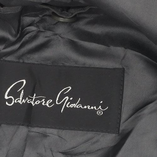 Salvatore Giovanni Men's Grey Wool Blazer, Size 40R