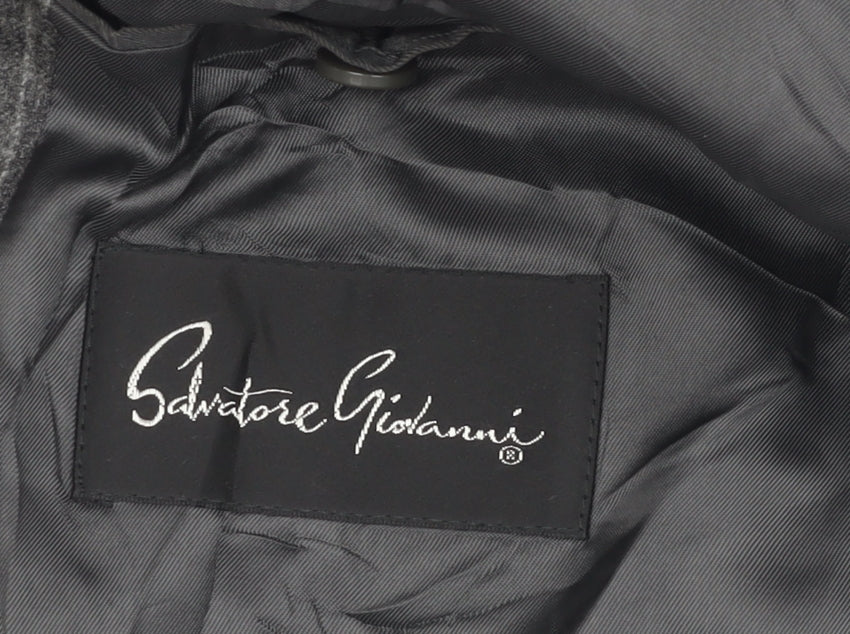 Salvatore Giovanni Men's Grey Wool Blazer, Size 40R