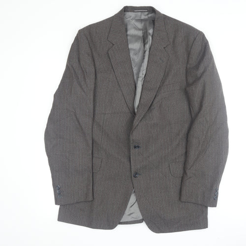 Charles Hobson Mens Brown Striped Blazer 42R Classic Jacket