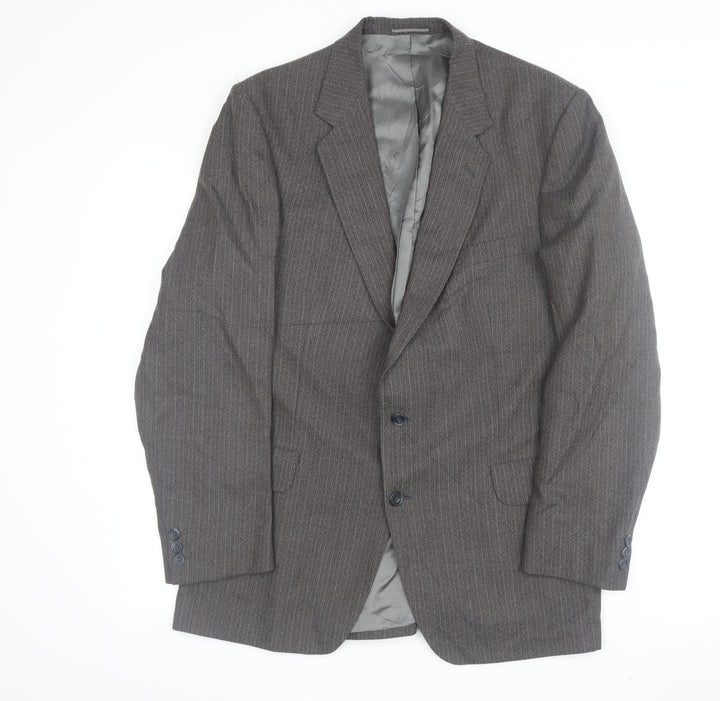 Charles Hobson Mens Brown Striped Blazer 42R Classic Jacket
