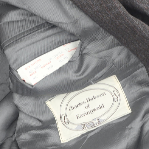 Charles Hobson Mens Brown Striped Blazer 42R Classic Jacket