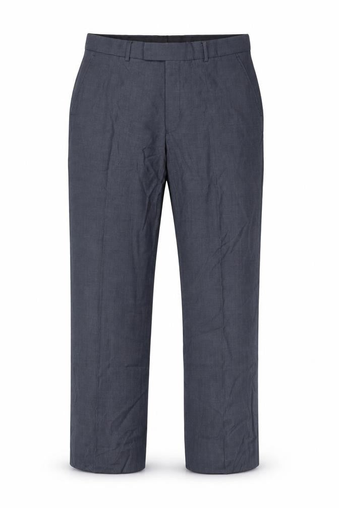F&F Men's Grey Dress Pants, Size L, 100% Wool