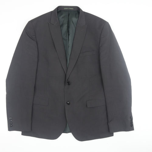 Next Men's Grey Slim Fit Blazer, Size 44, Formal Jacket