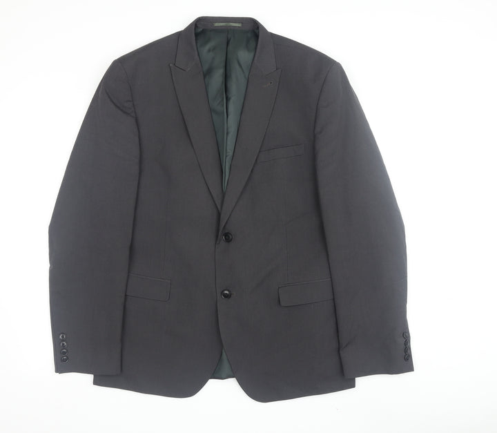 Next Men's Grey Slim Fit Blazer, Size 44, Formal Jacket