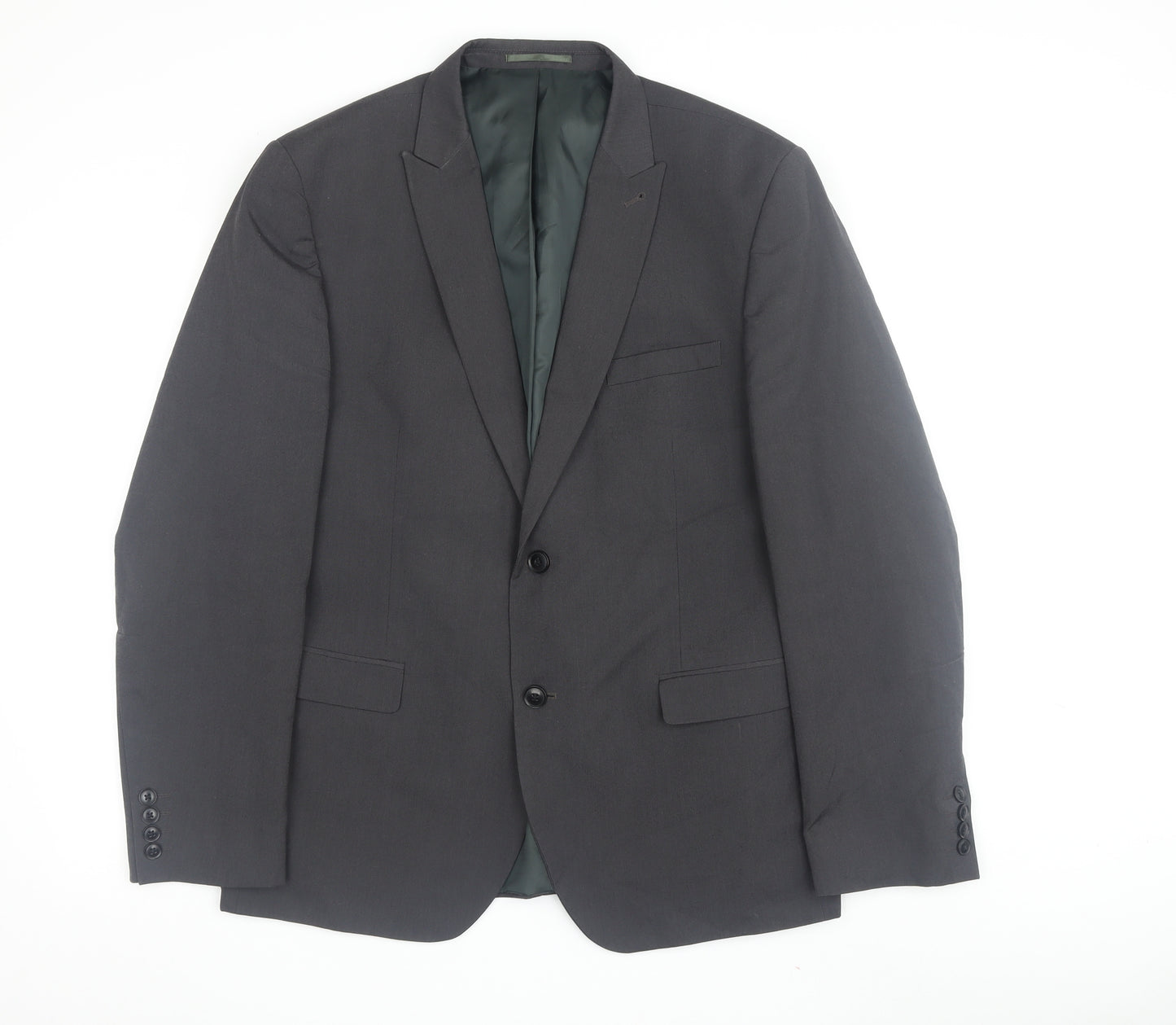 Next Men's Grey Slim Fit Blazer, Size 44, Formal Jacket