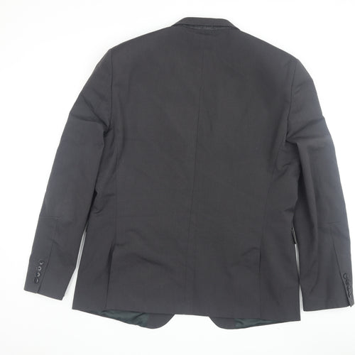 Next Men's Grey Slim Fit Blazer, Size 44, Formal Jacket