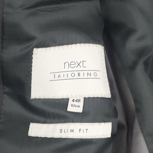 Next Men's Grey Slim Fit Blazer, Size 44, Formal Jacket