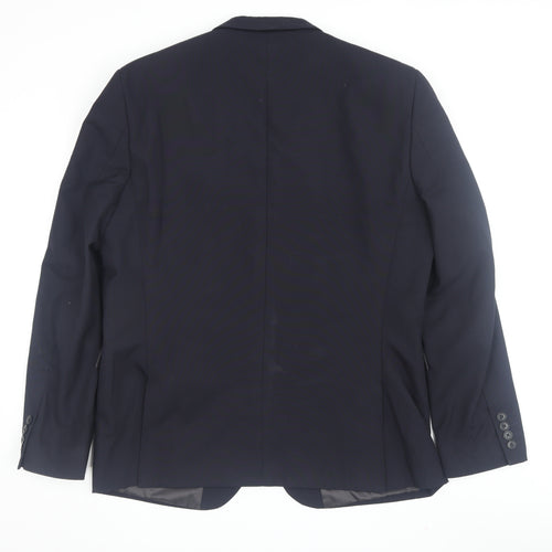 Next Men's Navy Suit Jacket Slim Fit, 44R, Formal