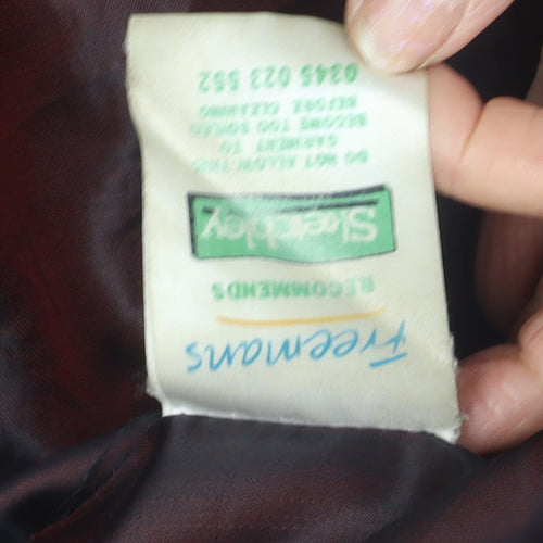 Freemans Women's Black Leather Overcoat Size 12