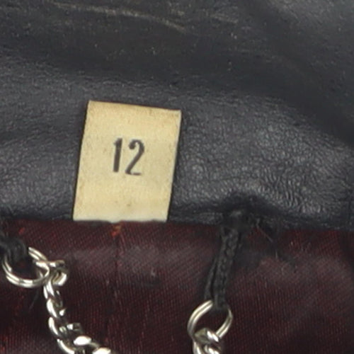 Freemans Women's Black Leather Overcoat Size 12