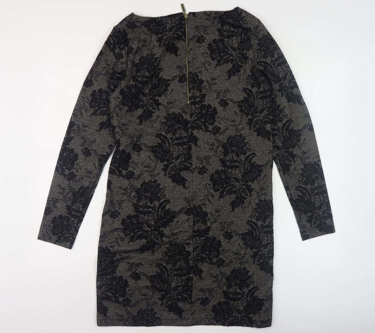 Next Women's Black Floral Dress Size 14