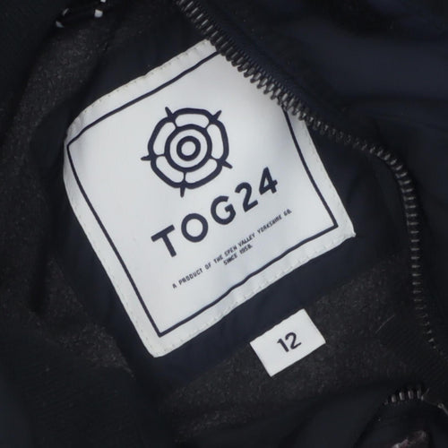 TOG24 Women's Black Puffer Waistcoat - Size 12