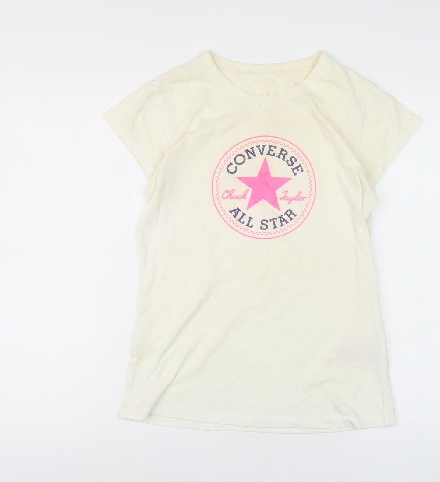 Converse Ivory Graphic T-Shirt XL Teens Crew Neck Casual