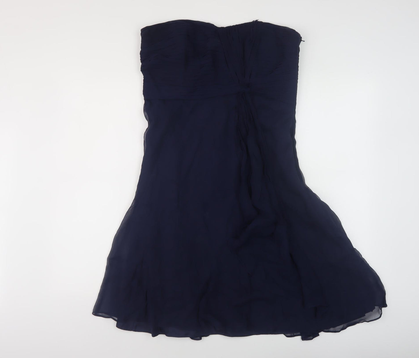 Coast Women's Blue Strapless Chiffon Dress Size 10