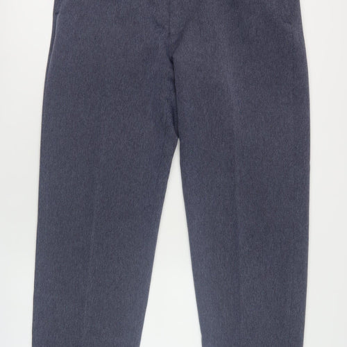 Marks & Spencer Men's Blue Regular Trousers, L, Workwear