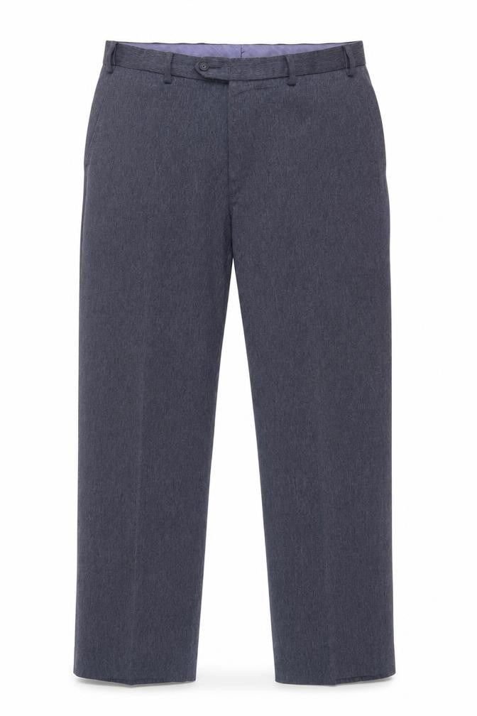 Front view of Marks & Spencer Men's Blue Regular Trousers, L, Workwear