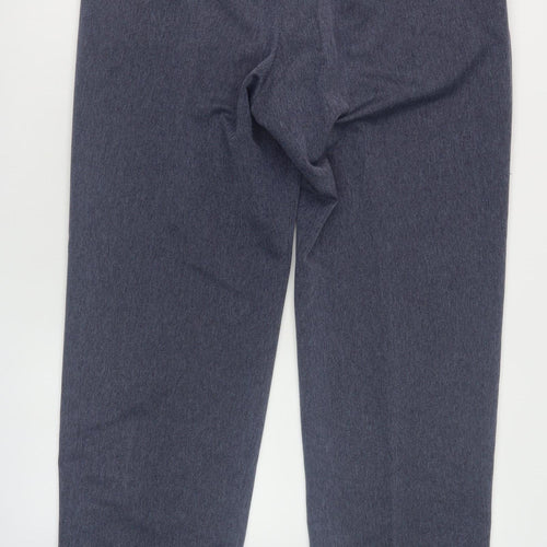 Marks & Spencer Men's Blue Regular Trousers, L, Workwear