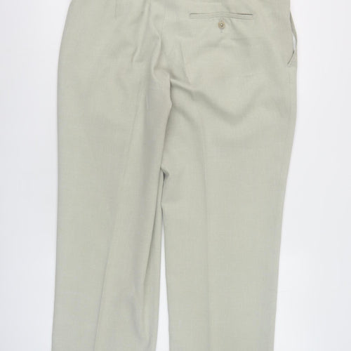 Marks and Spencer Beige Men's Linen Dress Trousers L