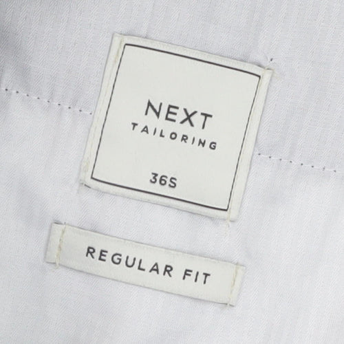 Next Men's Black Check Trousers 36 Regular Fit