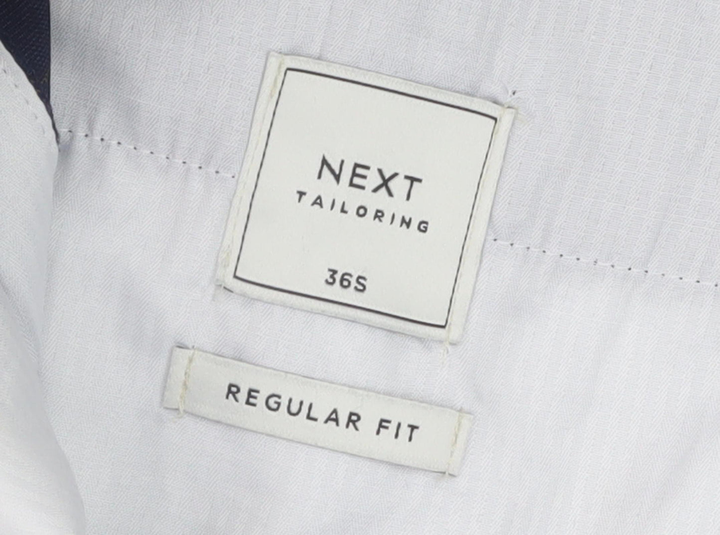 Next Men's Black Check Trousers 36 Regular Fit