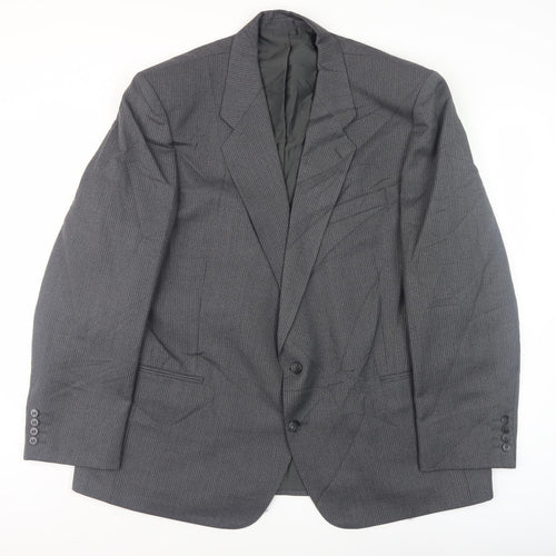 Centaur Men's Grey Striped Blazer Jacket 48R