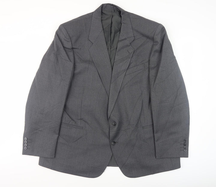 Centaur Men's Grey Striped Blazer Jacket 48R