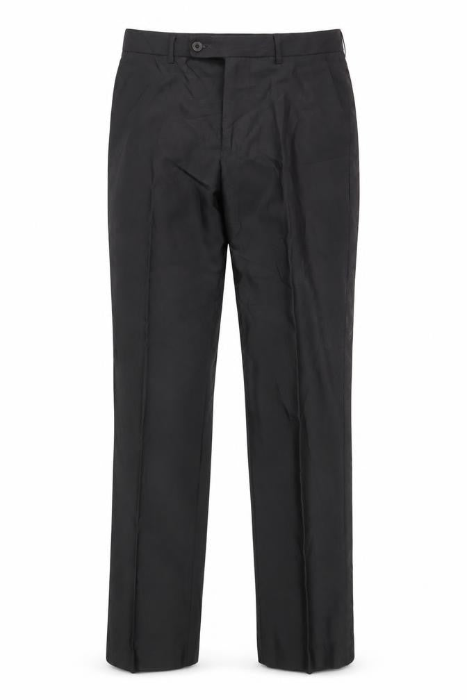 Front view of Kurt Muller Men's Black Trousers 32L