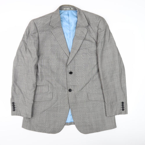 Howick Men's Grey Check Blazer 40R Formal Wool